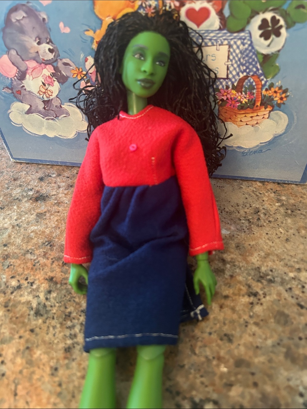 Wicked Doll in Red and Navy Dress